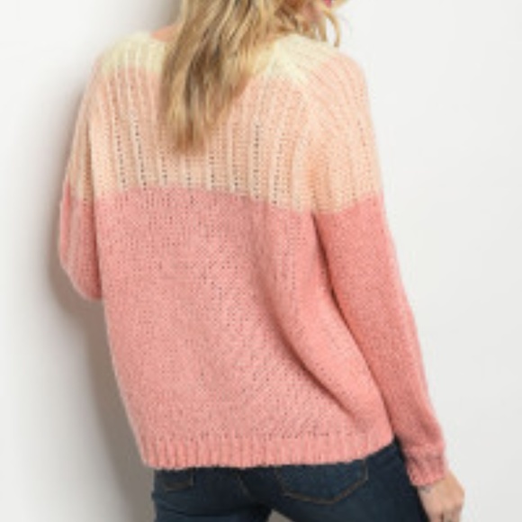 🌸PINK/PEACH CARDIGAN SWEATER🌸 - Picture 2 of 2